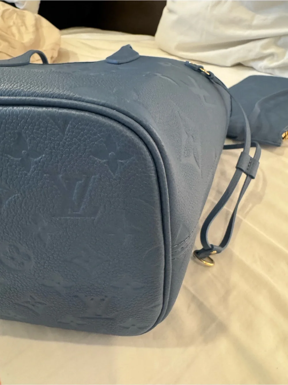 Louis Vuitton Monogram Empreinte Leather Tote in Blue Jean